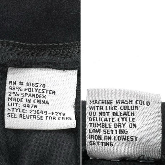 Tractr Girl’s Leggings Size 7 Black Pants Pull-on Faux Suede Moleskin New NWT - Picture 4 of 7